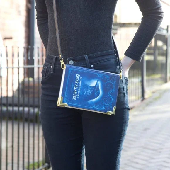 Edgar Allan Poe Book Crossbody Purse - The Raven Handbag - Book Lover Gifts - Picture 3 of 10